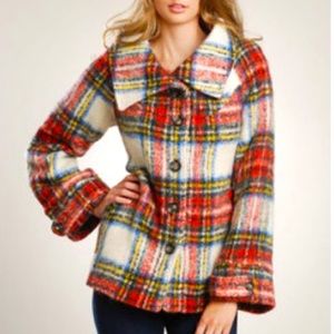 Free People Plaid coat